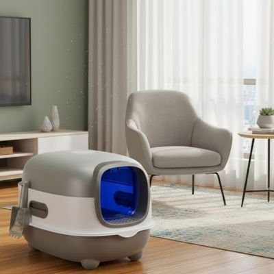 Bac à litière chat | Anti - odeurs - Château Miaou