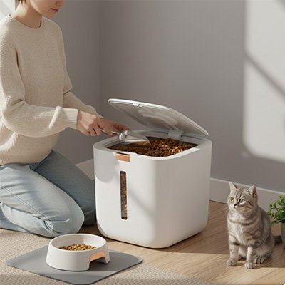 Boite à croquettes pour Chat | Fraîcheur Hermétique - Château Miaou