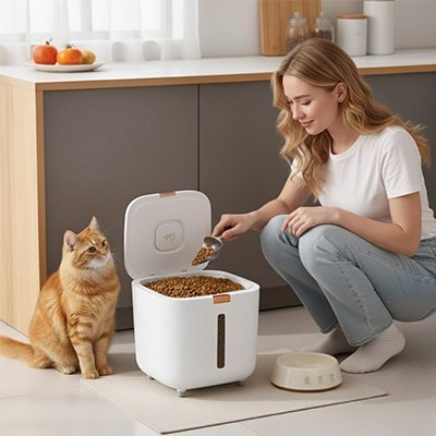 Boite à croquettes pour Chat | Fraîcheur Hermétique - Château Miaou