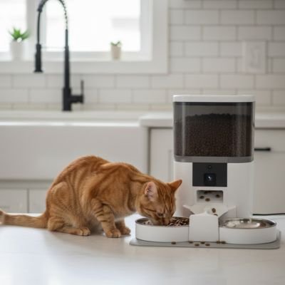 Distributeur de croquettes chat | AutoFeed - Château Miaou