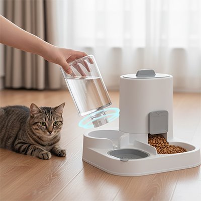 Distributeur de croquettes pour Chat | AutoFeed - Château Miaou
