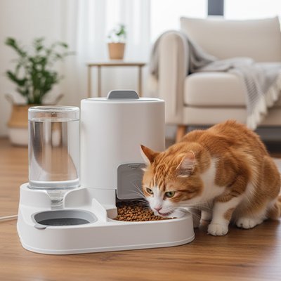 Distributeur de croquettes pour Chat | AutoFeed - Château Miaou