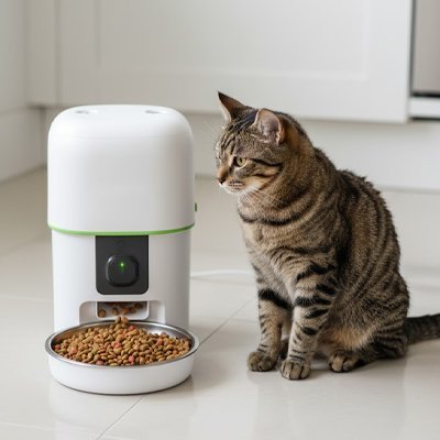 Distributeur de croquettes pour Chat | Automatique - Château Miaou