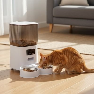 Distributeur de croquettes pour chat | Programmable - Château Miaou
