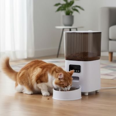 Distributeur de croquettes pour chat | Programmable - Château Miaou