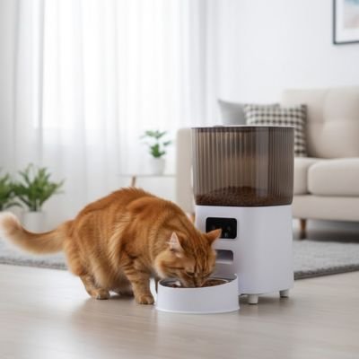 Distributeur de croquettes pour chat | Programmable - Château Miaou