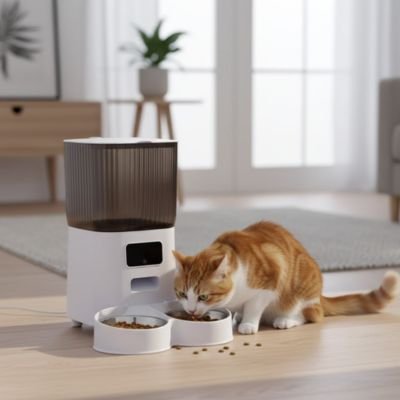 Distributeur de croquettes pour chat | Programmable - Château Miaou